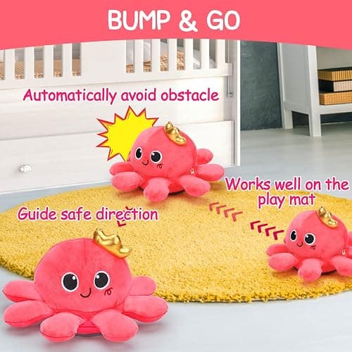 Baby Crawling & Walking Toys 6-12 Months Musical Octopus Plush Light up Stuffed Animal Dancing 1 Year Old Girl Gifts Music Sensory Walking Toy 0-6 7 8 9 Months Learning Newborn Baby Girl Birthday Gift thumbnail 4
