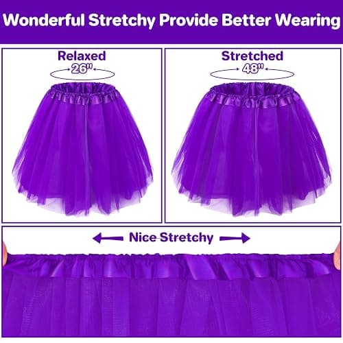 qikqik Tutu for Women Adults 5 Layerd Tutu Skirts for Women Tulle Skirt Womens Halloween Tutus Fluffy Skirt 80s Adult Tutus thumbnail 4