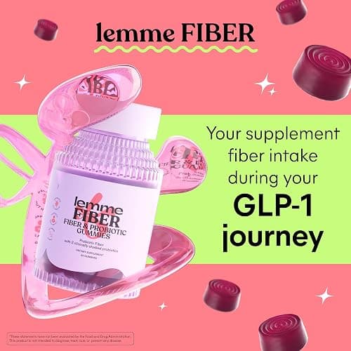 Lemme Fiber & Probiotic Gummies for Adults, Promotes Regularity & Digestive Health, No Sugar Added Strawberry Flavor, 4g Prebiotic Fiber & Clinically Studied Probiotic Strains, (60 Count) thumbnail 3