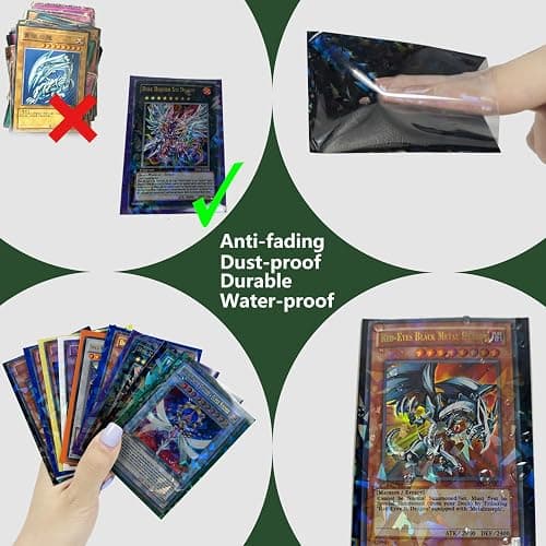100 Count Pale Purple Card Sleeves for Trading Cards, Perfect Fit Shiny Card Sleeves, Holographic Card Sleeve Fit for Magic, Photo Card, Sports Cards (66x91mm) Waterproof, dustproof and Sturdy thumbnail 4