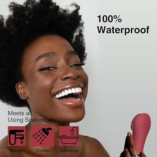 Face Scrubber, NågraCoola CLIE Facial Cleansing Brush, Waterproof and Rechargeable Face Scrub Brush for Men & Women, Cleansing, Exfoliating and Massaging, Electric Face Wash Brush - Berry thumbnail 2
