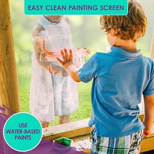 Plum® Discovery Art Easel for Kids- Outdoor Wooden Painting Easels with Paint Brush and Accessories, Learning Toys for Toddlers, Wood Planter Box, Easy to Clean, Durable, Weatherproof, Ages 3+ thumbnail 7