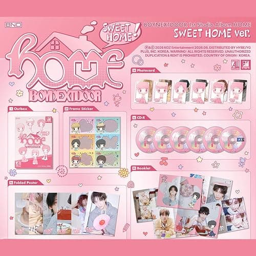 HOME 1st Studio Album (SWEET HOME Ver. / Random) Outbox + Frame Sticker R + Folded Poster + Booklet + 3 Extra Photocards Official K-POP Sealed Album thumbnail 3