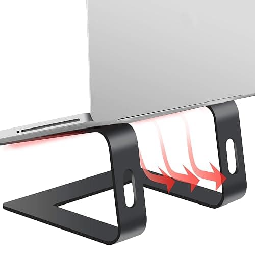 Orionstar Laptop Stand Aluminum Laptop Riser Compatible with Apple Mac MacBook Air Pro 10 to 15.6 Inch Notebook Computer, Ergonomic Elevator Holder, Black thumbnail 4