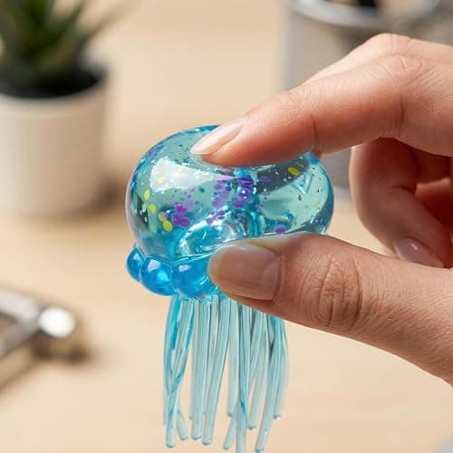 Jellyfish Squeeze Toys, Drop Malt Sugar Balls Relieve Stress, Sensory Toy with a Super Solid Squish for Adult, Squishy Ultra Squishy and Moldable Slow Rise thumbnail 2