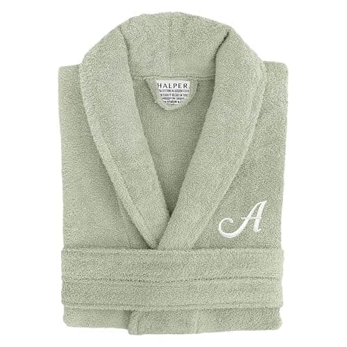 KHALPERA Aristocrat Custom Embroidered 100% Turkish Cotton Bathrobe –Personalized Robe, Soft Terry Cloth Unisex Bathrobe thumbnail 2