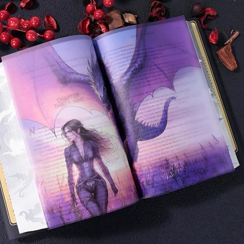 BAMAYSELF 15 Pcs Fourth Wing Page Overlays Bookmarks for Men Women, Dragon Bookmark Gift, 4th Wing Merchandise, Cool Fantasy Bookmarks Book Accessories Merchandise, Gifts for Bookish Book Lovers thumbnail 4