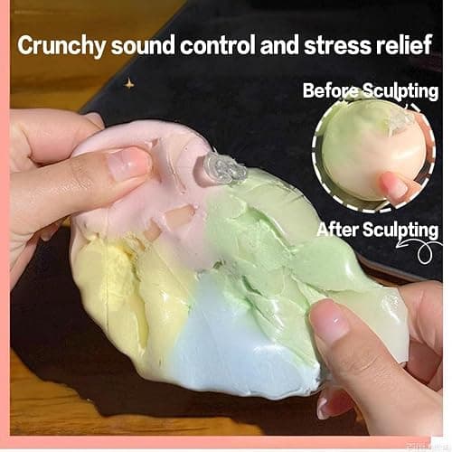 2 PCS Wax Cracking Squishy - Wax Cracking Squishy for Asmr, Crispy Stress Balls, Soft Gel Fidget Toy with Crackable Texture, for Asmr (Green) thumbnail 3