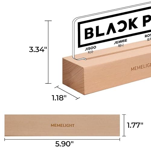 MEMELIGHT Black.Pink Night Light, Kpop Merchandise, Korean Idol Lamp for Blink, 7RGB Color, Dimmer, 8.3 x 4.2 x 1.7 thumbnail 5