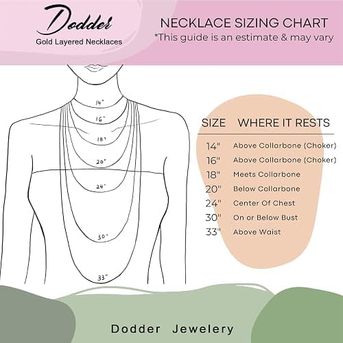 Gold Layered Necklaces for Women, 14K Gold Plated Dainty Gold Chain Choker Necklace Stack, Herringbone Gold Necklaces Set thumbnail 9