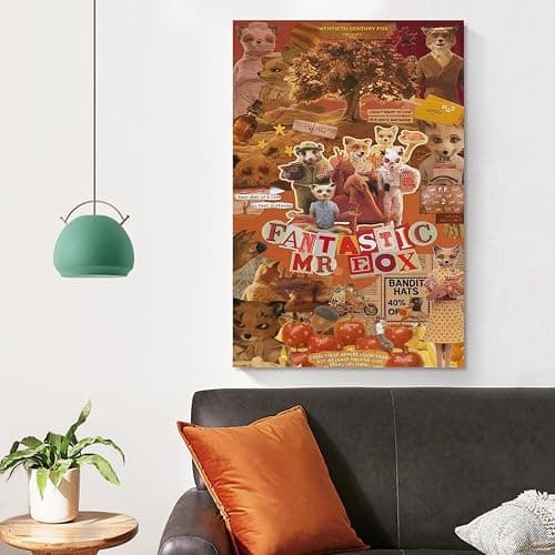 Fantastic Mr Fox Movie Poster 2 Canvas Wall Art For Room Aesthetic And Decor Poster For Bedroom Kitchen Living Room Bathroom Office Decor 08x12inch(20x30cm) Unframe-style thumbnail 4