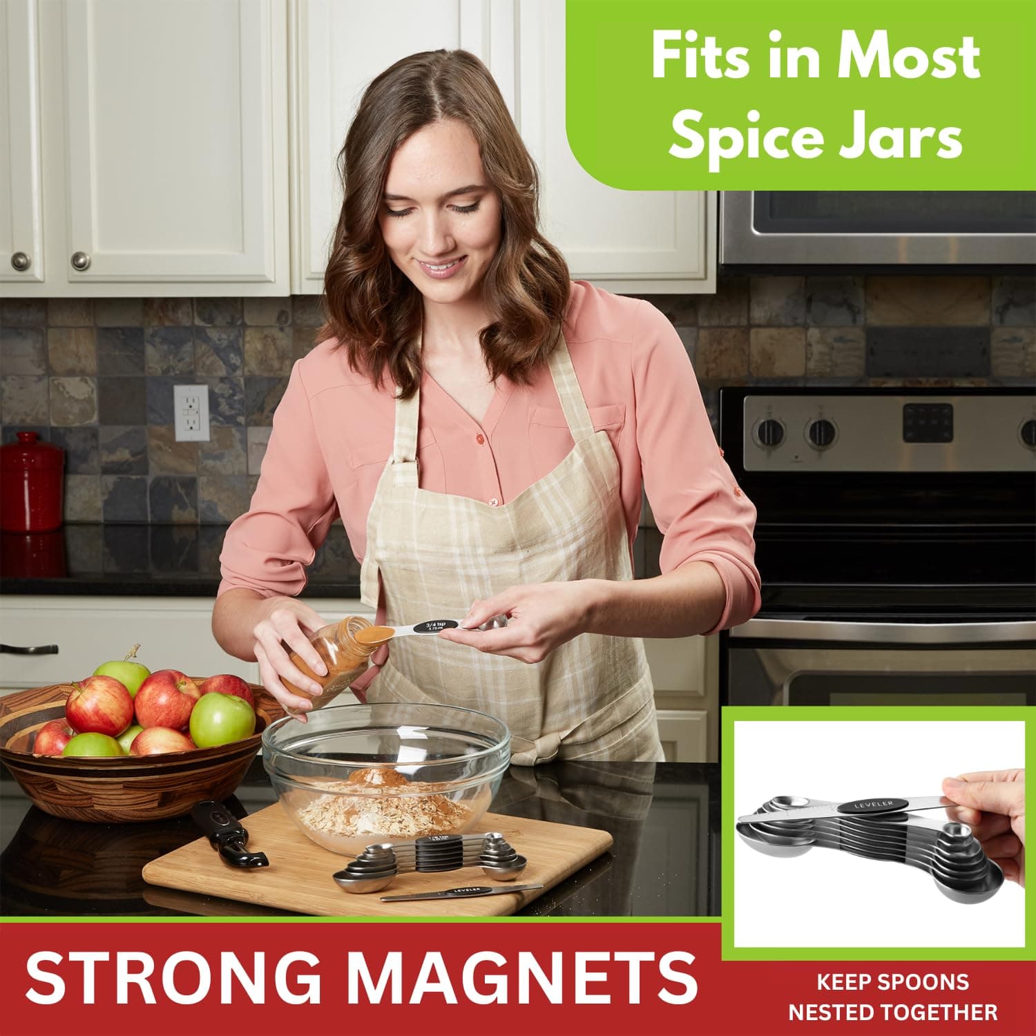 Spring Chef Magnetic Measuring Spoons Set thumbnail 2