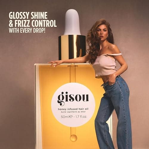 Gisou Honey Infused Hair Oil - Hydrating & Frizz Control Luxury Hair Treatment with Mirsalehi Honey, Adds Shine & Heat Protectant, Color Safe for All Hair Types, 1.7 Fl Oz thumbnail 8