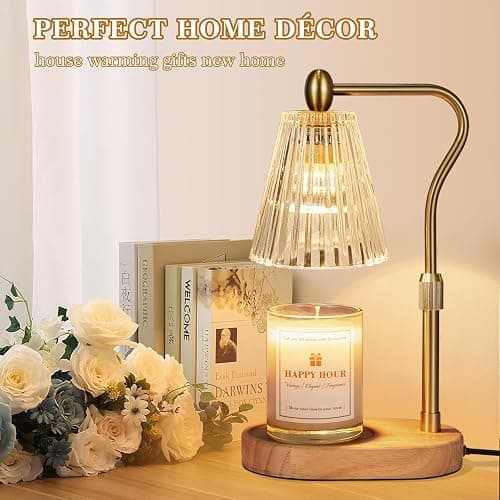 Imenlox Candle Warmer Lamp, with Timer and Dimmer, Adjustable Height, for Mom, Christmas Birthday Gifts for Women, House Warming Gifts Home Decor, Wax Warmer for Jar Candles(Amber) thumbnail 9