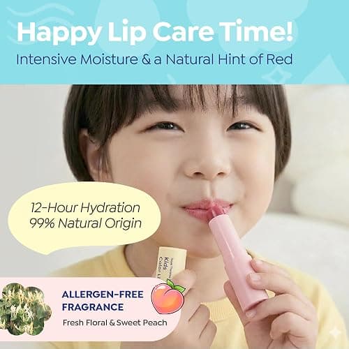 GOONGBE Kids' Color Lip Balm - Korean Kids Red Tint Lip Balm for Chapped and Cracked Lips with Natural Pigments - Hydrating Lips with Plant Oils and Shea Butter - Allergen Free Scent, 0.1 oz. thumbnail 6