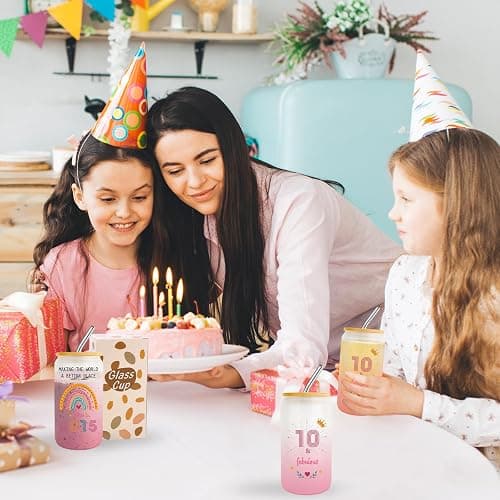 10 Year Old Girl Gift,10th Birthday Gifts for Girls 2025,Happy 10th Birthday Cups With Lids and Straws Gift Ideas,Fashion Gifts for Her,Thoughtful Presents for 10 Year Old Daughter,Niece,Sister - 10th Birthday Gift thumbnail 8