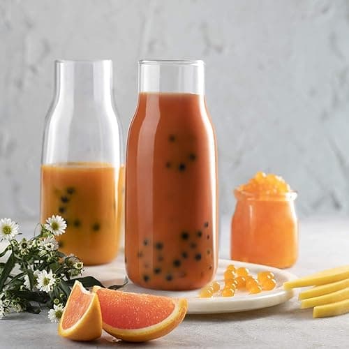 BREXONIC Popping Boba Pearls Bursting Tea Balls Drink & Dessert Topping Strawberry Mango Blueberry Passion Fruit Flavored Bubble Tea Tapioca Pearls (Mango, 2 LB 1 Pack) - Mango - 2 Pound (Pack of 1) thumbnail 4