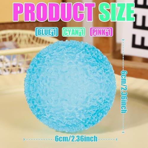 3Pc Big Soft Sensory Stress Balls, Textured Memory Gel Soft Fidget Toys, Large Sensory Soft Fidget Toy for Kids/Adults, Anxiety Relief Squeeze Ball for Autism/ADHD, Party Favors Gifts (Random Color) thumbnail 2