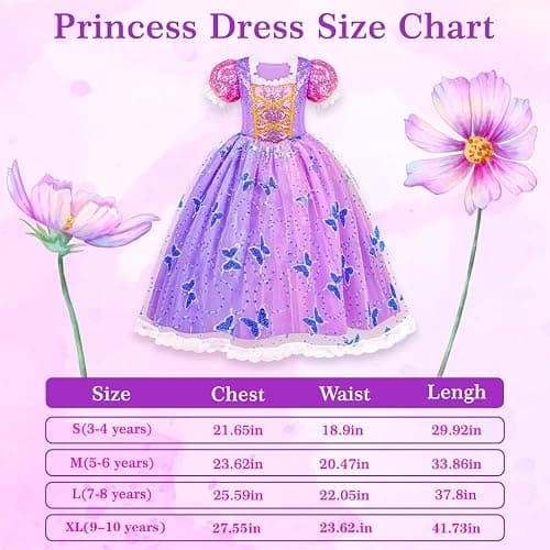 Meland Princess Dresses for Girls - Light Up Princess Costume for Little Girl, Halloween Costumes & Gift for Toddler Age 3-10 thumbnail 6
