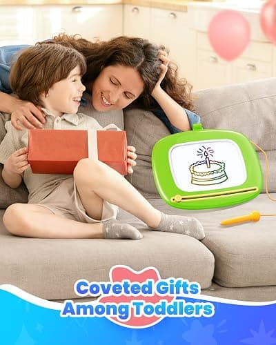 Seimome Toddlers Magnetic Drawing Board, Ages 1-3, Green, 8.9 Inch Drawing Area, Toddler Girl Toys, Learning Numbers & Alphabet - Green thumbnail 7