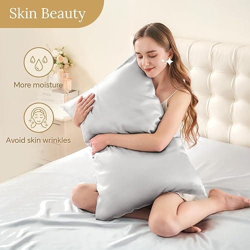 Light Grey Silk Pillow Cases thumbnail 4