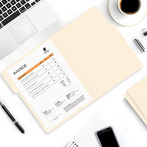 SUNEE File Folders, 18 Pack Manilla Folders 8.5 x 11, 1/3 Cut Tab for Easy Labeling and Organization, Durable Standard Paper for Home, Office, School Filing thumbnail 2