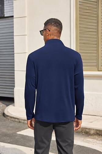 COOFANDY Mens Fleece Quarter Zip Pullover Long Sleeve Mock Turtleneck Sweatshirts Thermal Workout Golf Polo Shirt thumbnail 6