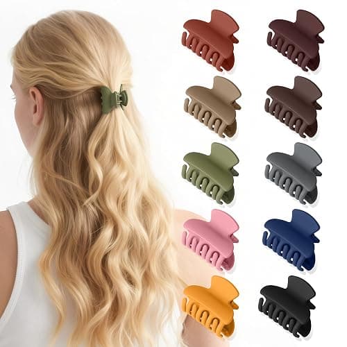 10 Pièces 4 cm Pince Cheveux, Simplicité Française Pince a Cheveux Matte Mini Pince Cheveux, Design et Léger Pour Coiffure au Quotidien, Convient aux Femmes et aux Filles, Multi Couleurs - Image 1
