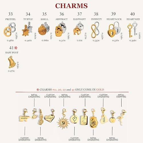 MignonandMignon Charm Bracelet for Women Gold Personalized | Build Your Own Bracelet with Interchangeable Charms | Birthstone Initial Zodiac Gift for Mom Grandma Mothers Day thumbnail 7