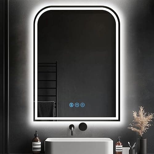 Antok LED Bathroom Mirror, LED Mirror with Lights for Bathroom, Lighted Vanity Mirrors for Wall, Anti-Fog, Dimmable, Tempered Glass, Memory Function, 3 Colors, Safe Use, 32" L x 24" W, White thumbnail 3
