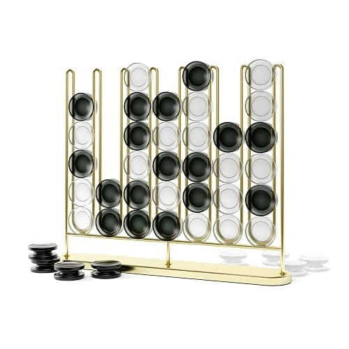 Umbra STAX Four-in-a-Row Game, Brass - Image 1