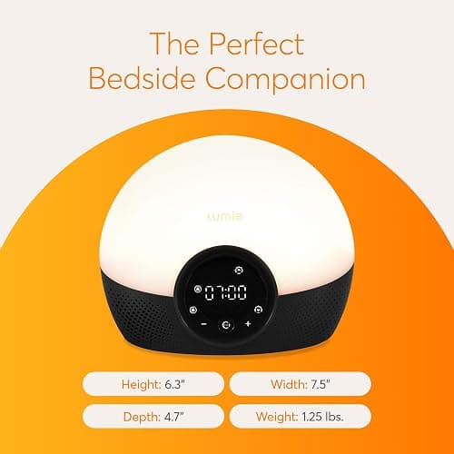 Lumie Bodyclock Glow 150 - Sunrise & Sunset Alarm Clock - Bedside Lamp with Custom Light Duration - Wake-Up, Night & Reading Light - Warm LEDs thumbnail 6