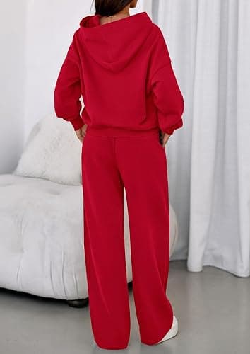 PRETTYGARDEN 2 Piece Lounge Sets for Women Matching Sweatsuits | Oversized Hoodies & Baggy Wide Leg Sweatpants,Casual Sweat Set,Workout Tracksuit,Airport Travel Outfits,Fashion Fall Clothes thumbnail 4