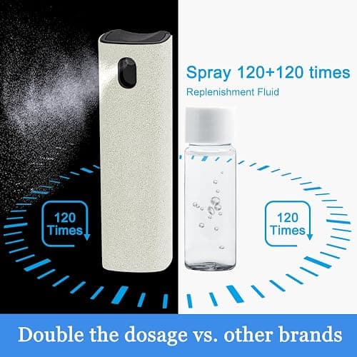 walrfid Car Screen Cleaner Spray, Electronic Touchscreen Mist Cleaning Brush Kit for TV, Laptop, iPad, iPhone, Cellphone, MacBook Pro, Tablet, PC, Computer, Monitor, LCD Screens, Eyeglasses - Cream thumbnail 5