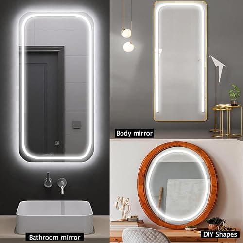 Blikshin LED Vanity Mirror Lights, Hollywood Style Makeup Lighting, 10FT/6000K/Dimmable/12V Adapter/Self-Adhesive Strip Lights for Mirror, Lighting for Makeup Vanity Table & Bathroom Mirror thumbnail 7