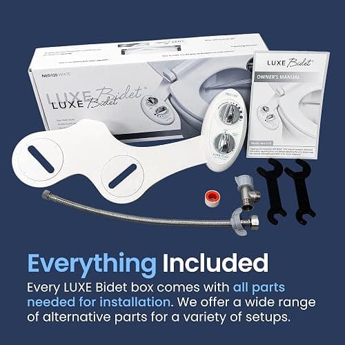 LUXE Bidet NEO 120 - Single Nozzle, Self-Cleaning, Non-Electric Bidet Attachment for Toilet Seat, Adjustable Water Pressure, Rear Wash (White) thumbnail 3