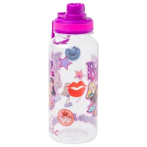 Silver Buffalo Bratz Airbrush Featuring Yasmin, Sasha, Jade, and Cloe Twist Spout Plastic Water Bottle with Stickers You Stick Yourself, 32 Ounces thumbnail 9