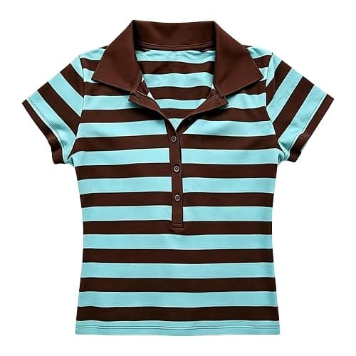 Vintage Alt Graphic Tees Y2k Grunge Polo Shirts Teen Girls Women Whimsy Twee 2000s Short Sleeve Collared Tops - Image 1