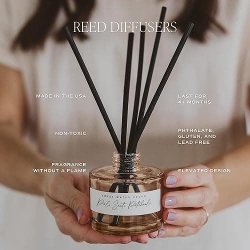 Sweet Water Decor Salt and Sea Reed Diffuser – Room Decor Aesthetic with Long-Lasting Premium Fragrance of Sea Salt, Citrus, Musk, and Amber for 4 Months – Ideal for Home Decor thumbnail 5