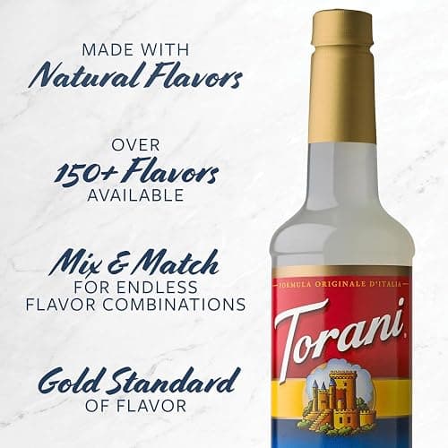 Torani Flavored Drink Syrup Soda Shop Variety Pack, Raspberry, Peach, Vanilla & Strawberry, 25.4 fl oz (Set of 4) thumbnail 3