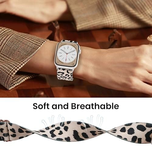 Delidigi Stretchy Bands Compatible for Apple Watch Band Women 40mm 38mm 41mm 42mm 44mm 45mm 46mm 49mm, Nylon Braided Straps for iWatch Series 11 10 9 8 7 6 SE 5 4 3 Ultra 3 2 1 thumbnail 3