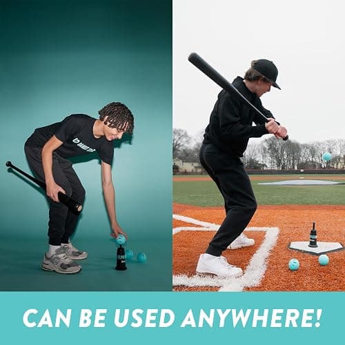 Bandit Sports Baseball Training Tee Popper 202, Hitting Tee for Perfect Swings, Batting Machine for Practicing Hitting Without a Pitcher (202 Popper Balls Not Included), Black thumbnail 5