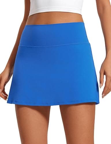 CRZ YOGA Butterluxe High Waisted Tennis Skirts for Women - Mini Lined A Line Golf Casual Skort with Inner Pockets - Image 1
