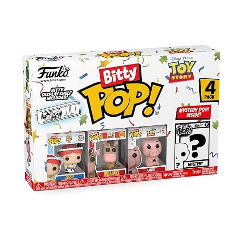 Funko Bitty Pop! Toy Story - Jessie 4PK - Jessie, Bullseye, Hamm and A Surprise Mystery Mini Figure - 0.9 Inch (2.2 Cm) Collectable - Stackable Display Shelf Included - Gift Idea - Cake Topper thumbnail 3