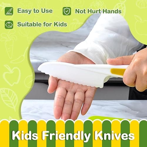 15PCS Montessori Kitchen Toys for Toddlers: Easter Basket Stuffers Gifts for Kids - Kids Safe Cooking Sets Real Knife Set for Real Cooking - Stocking Stuffers Birthday Gifts for Boy Girl thumbnail 5