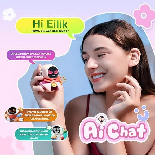 ENERGIZE LAB Eiliko Lover Set + Mystery Swappable Themed Bodies - Portable Robot with AI, Fun Electronic Pendant Toys, Gifts for Couples and Best Friends. thumbnail 6