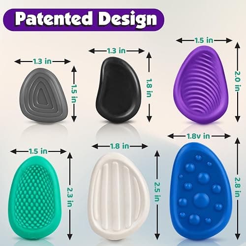 Fidget Toys Adults Sensory Stone: 6 Pack Textured Worry Stone for Autism Kids Calming Down - Fidget Stress Toys for Stress Relief - Small Students Prizes Fidget Toys thumbnail 2