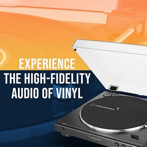 Audio-Technica AT-LP60X-BK Fully Automatic Belt-Drive Stereo Turntable Bundle with Eris 3.5 Monitors and Vinyl Cleaning Kit thumbnail 3