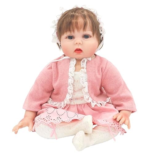 Doll Clothes for 18-20 Inches 43-50cm Baby Dolls, 2 packs Dress Outfits with Hat (Not Include Doll) thumbnail 4