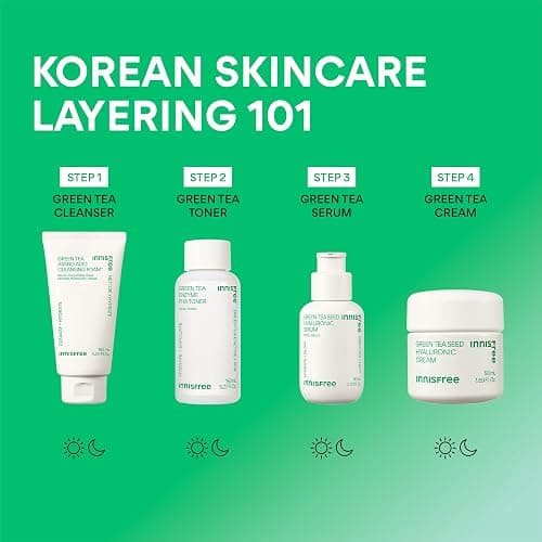 innisfree Green Tea Seed Hydrating Serum with Hyaluronic Acid & Niacinamide, Korean Face Serum for Glow thumbnail 9